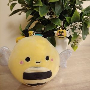 Sunny the Bee Squishmallow + Clay Mini Phone Charm